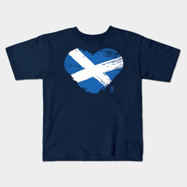 I love my country. I love Scotland. I am a patriot. In my heart, there is always the flag of Scotland Kids T-Shirt by ArtProjectShop